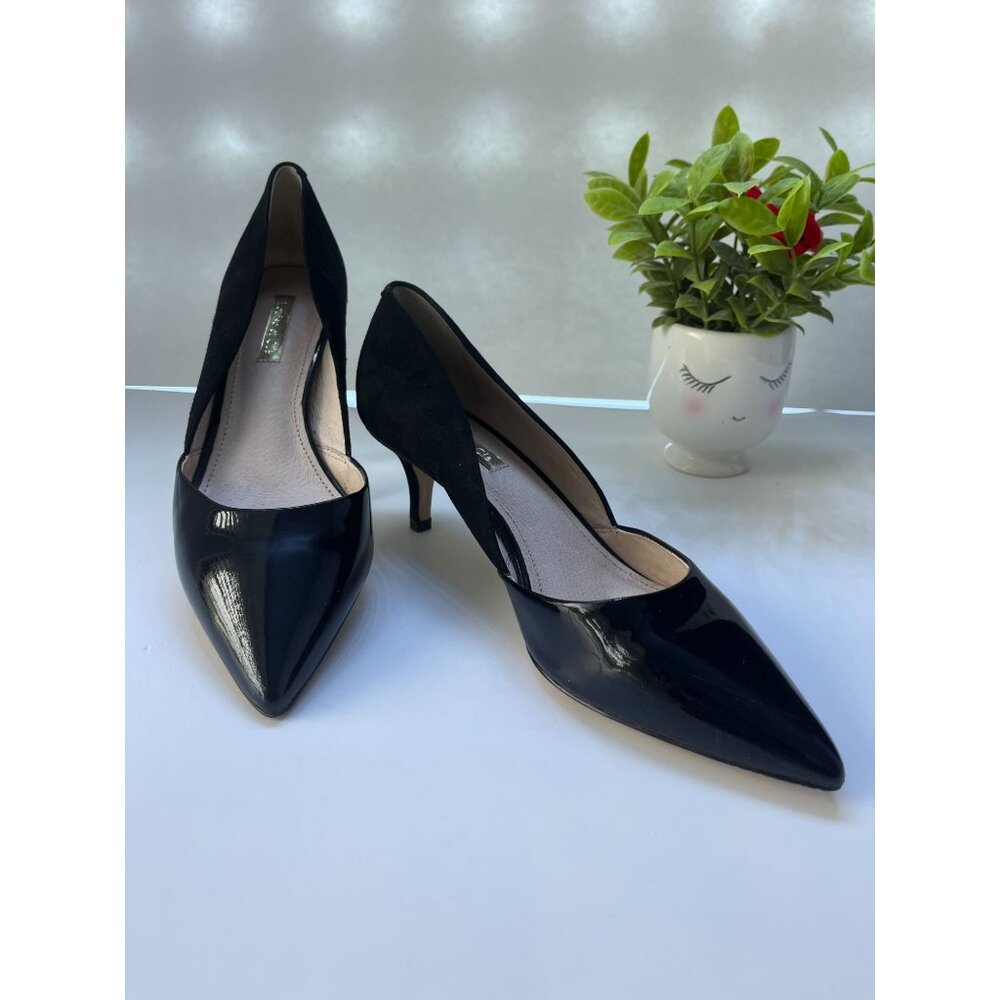 Louise et cie, women'S Black Leather pump Stilettos In size 7 - Picture 11 of 11